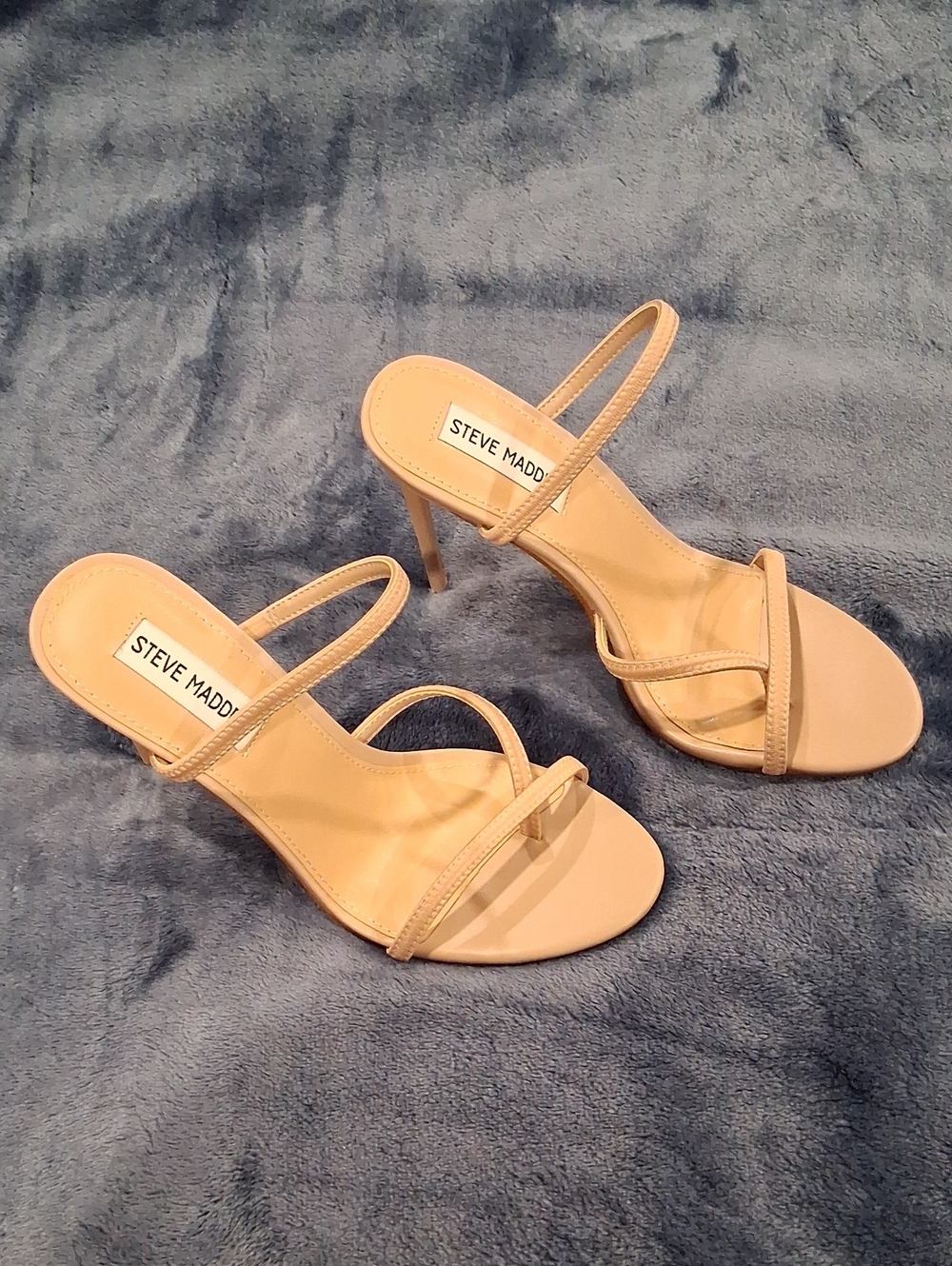 Steve Madden Beige Strappy Stiletto Heels
